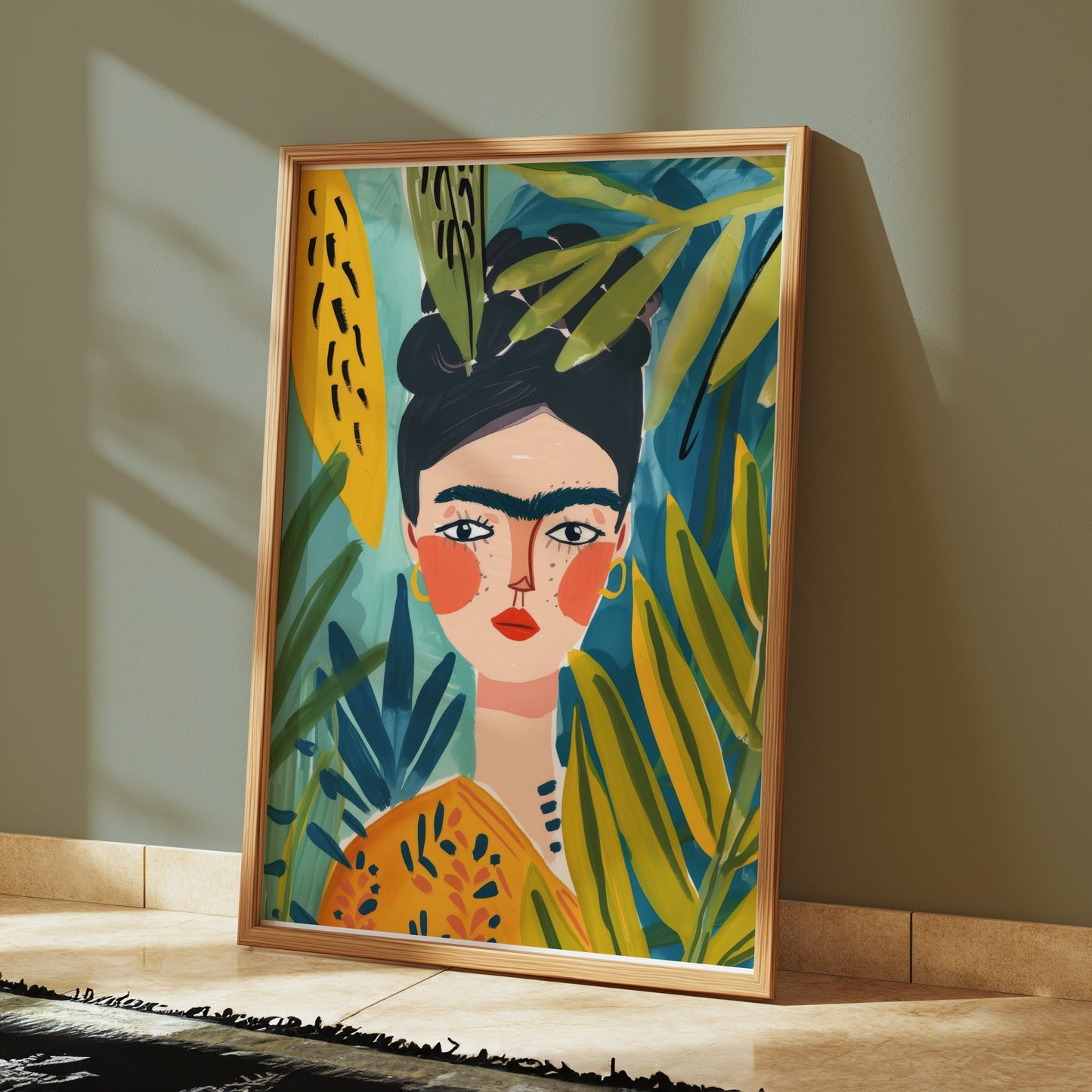 Premium Poster of Stunning Colorful Portrait Art By Leafy Designs Posters