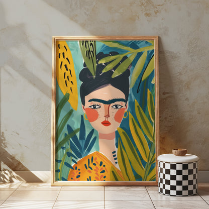 Premium Poster of Stunning Colorful Portrait Art By Leafy Designs Posters