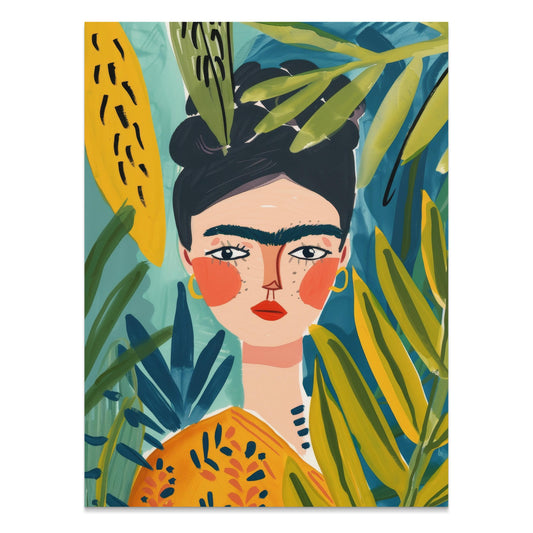 Premium Poster of Stunning Colorful Portrait Art By Leafy Designs Posters