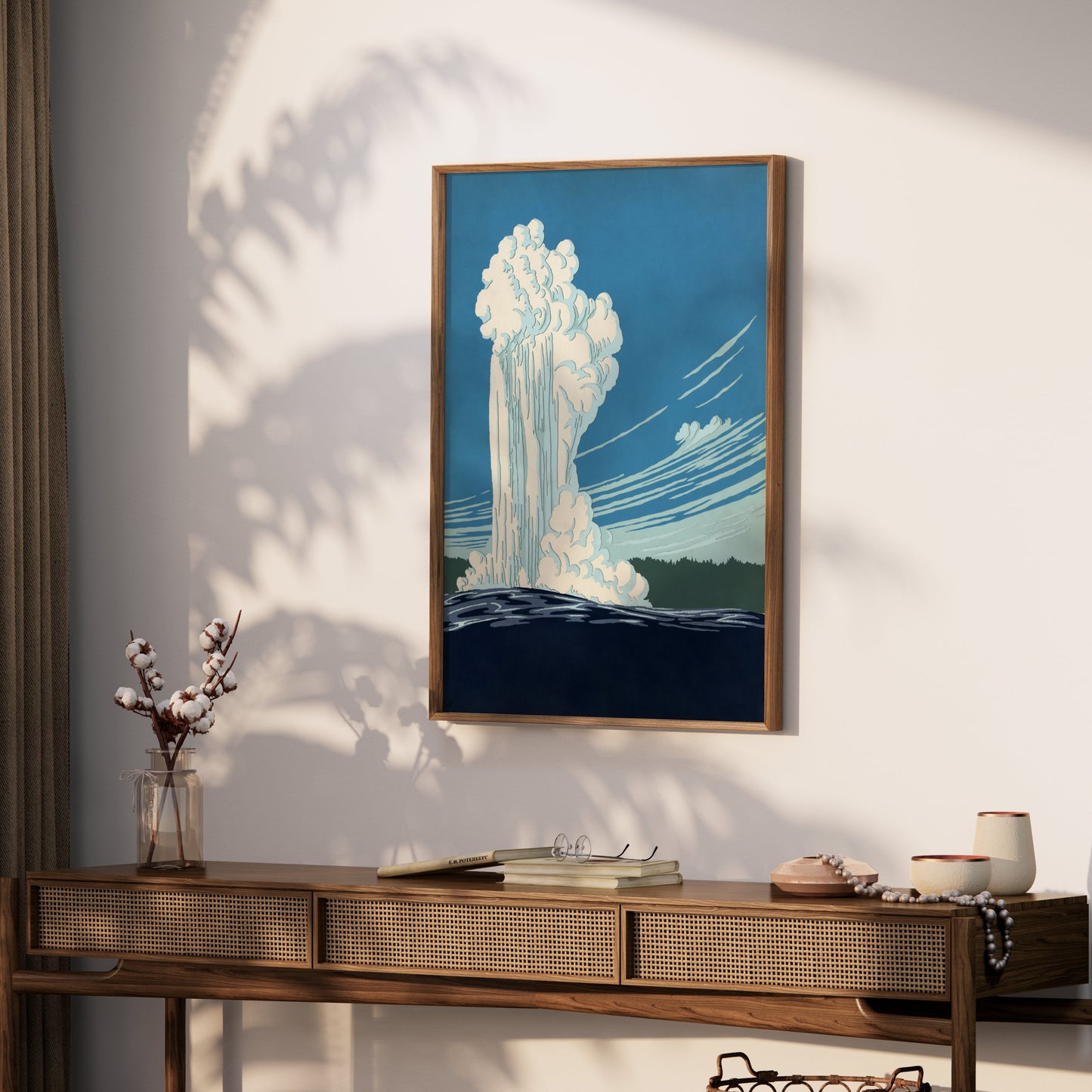 Premium Poster of Stunning Geyser Eruption Scenic Landscape Art Posters