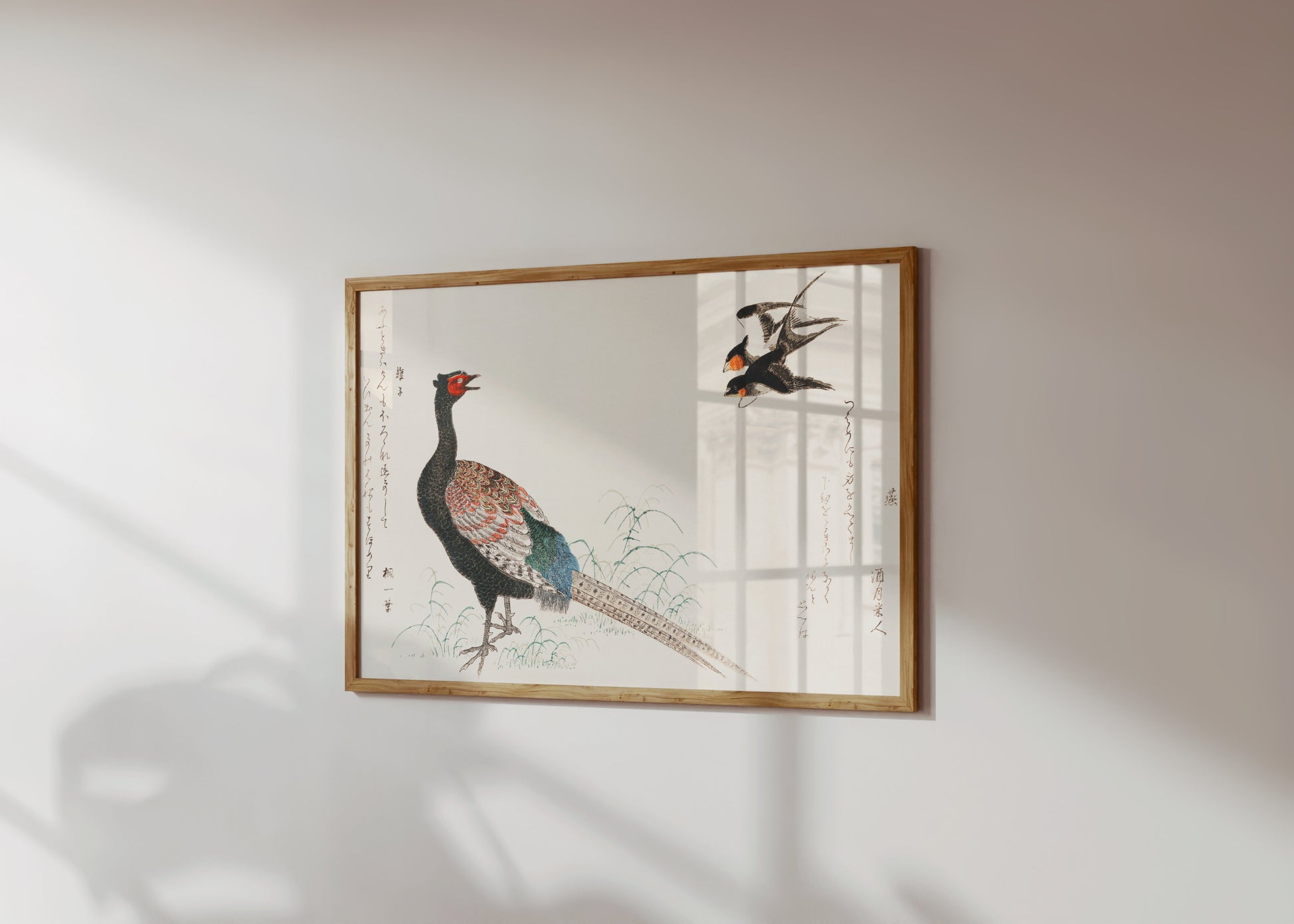 Premium Poster of Stunning Japanese Animal Artwork with Elegant Birds Posters