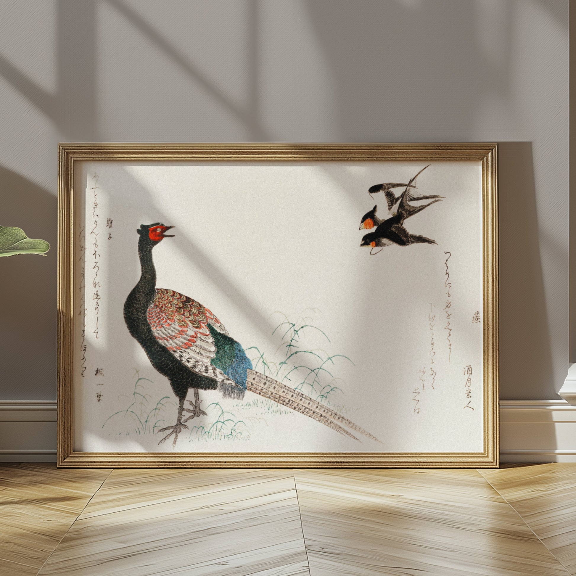 Premium Poster of Stunning Japanese Animal Artwork with Elegant Birds Posters