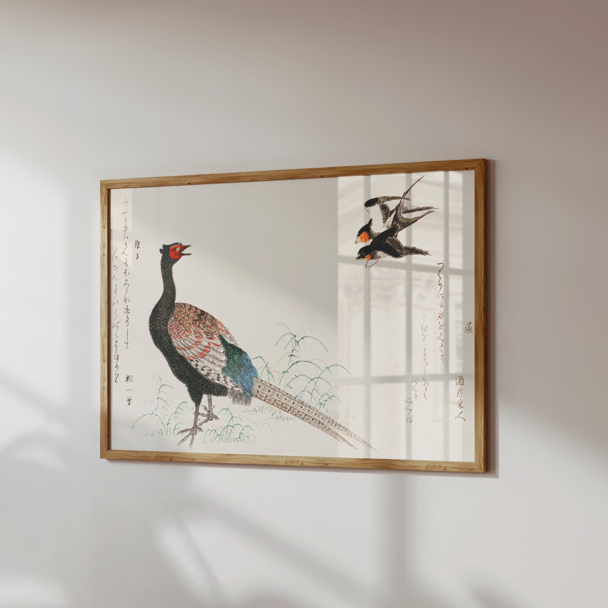 Premium Poster of Stunning Japanese Animal Artwork with Elegant Birds Posters