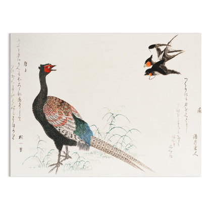 Premium Poster of Stunning Japanese Animal Artwork with Elegant Birds Posters