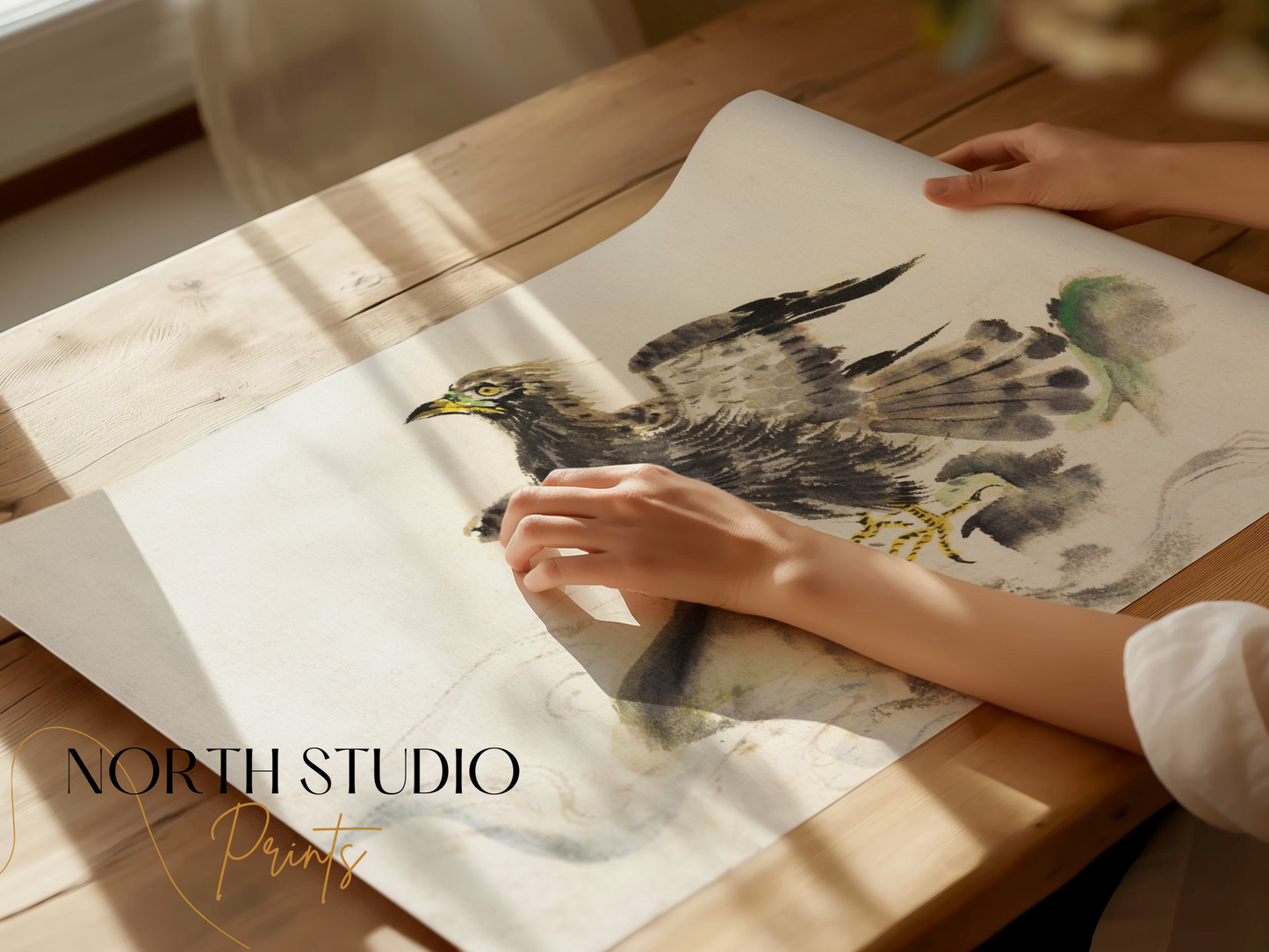 Premium Poster of Stunning Japanese Art of Majestic Eagle Posters