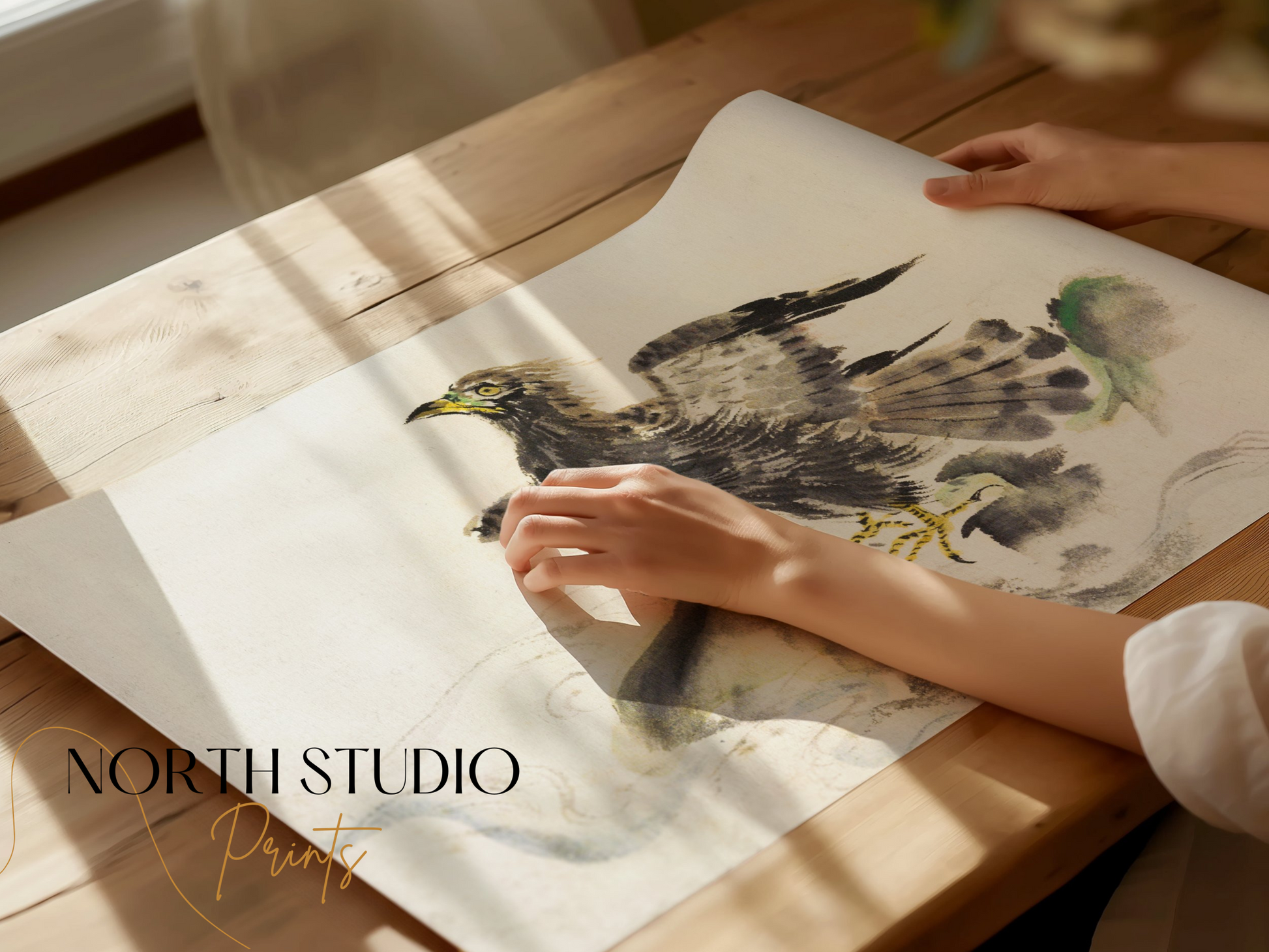 Premium Poster of Stunning Japanese Art of Majestic Eagle Posters