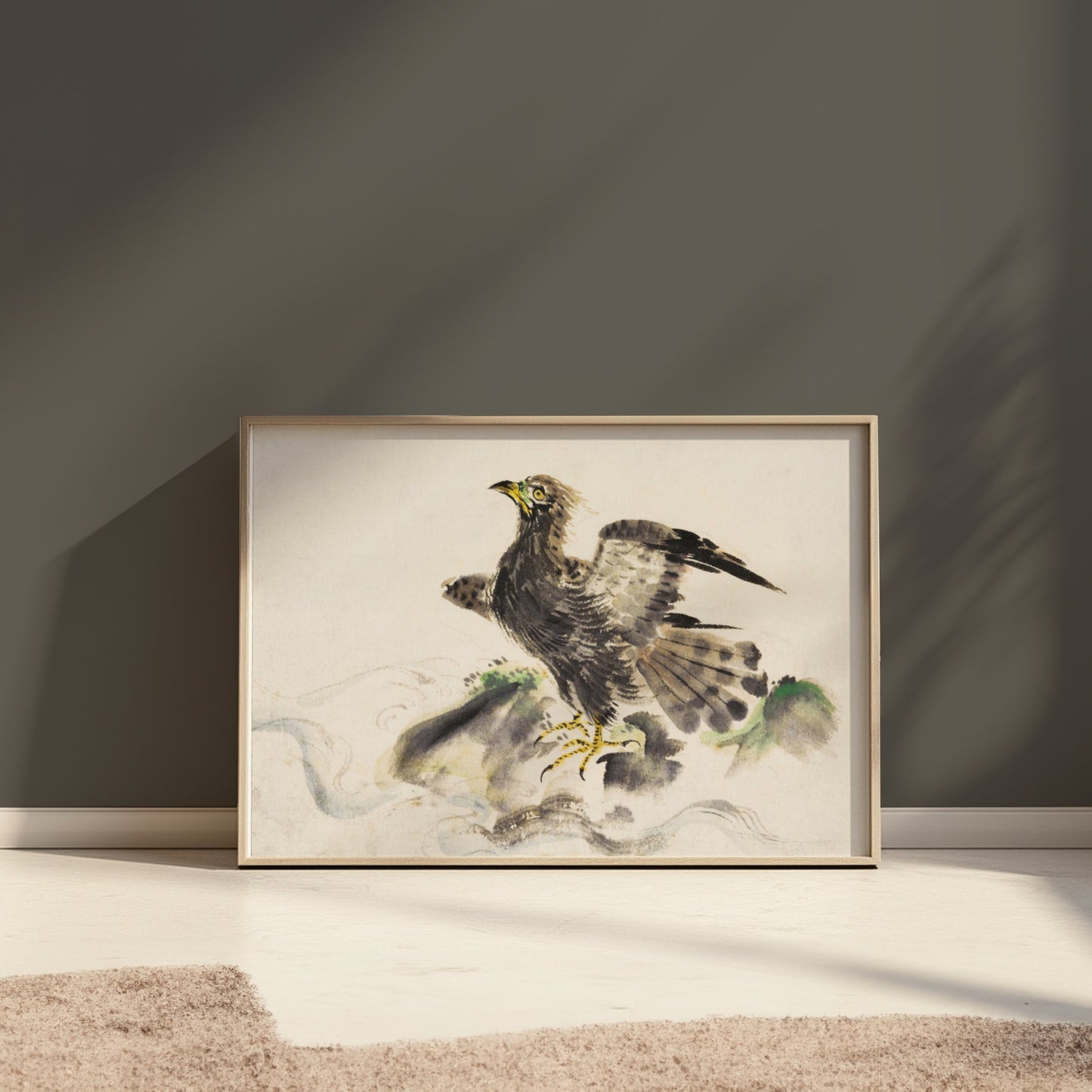Premium Poster of Stunning Japanese Art of Majestic Eagle Posters