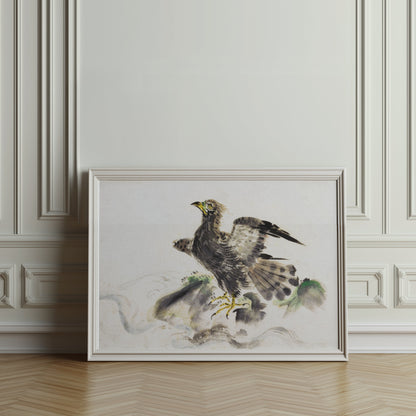 Premium Poster of Stunning Japanese Art of Majestic Eagle Posters