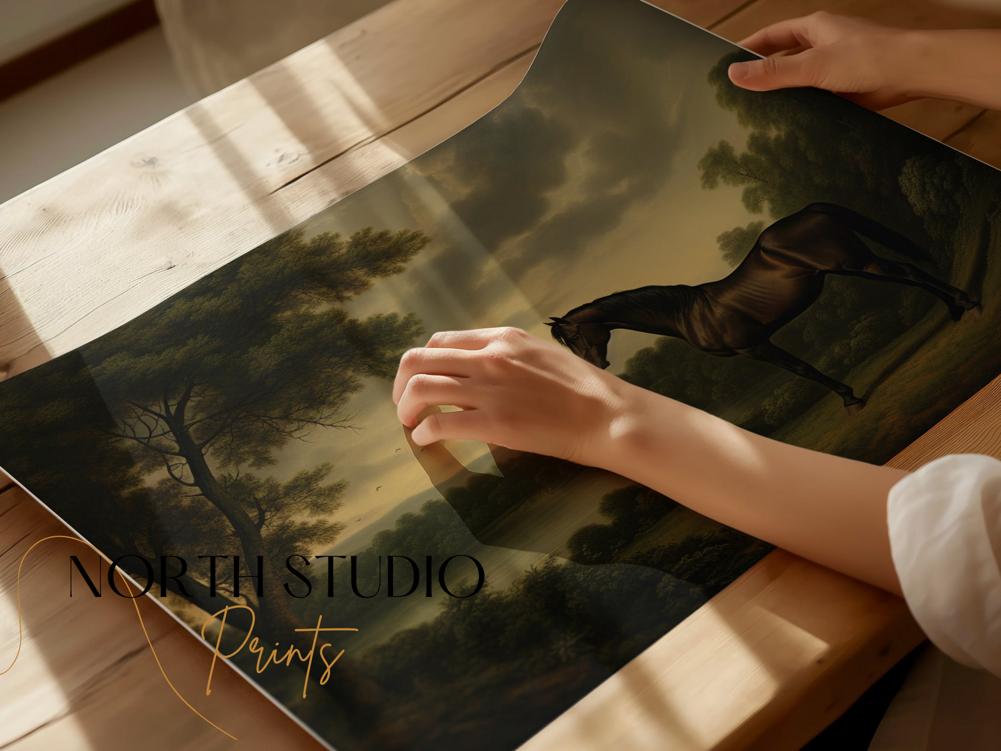Premium Poster of Stunning Majestic Horse in Breathtaking Landscape Posters
