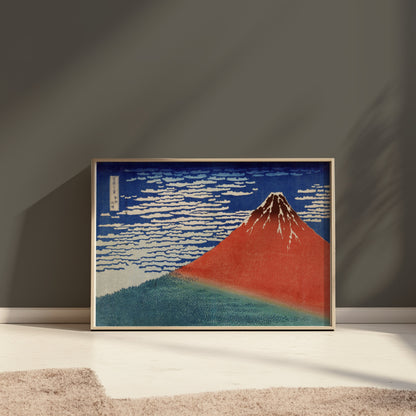 Premium Poster of Stunning Traditional Japanese Art Mountain Scene Posters