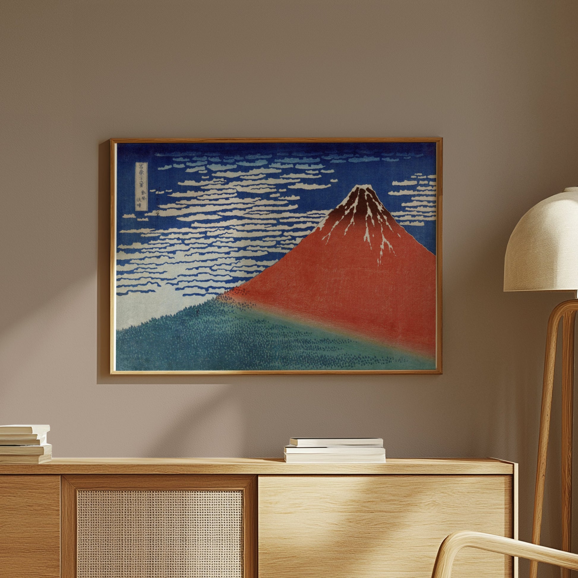 Premium Poster of Stunning Traditional Japanese Art Mountain Scene Posters