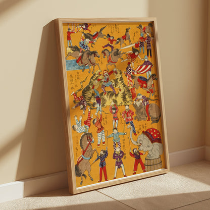 Premium Poster of Stunning Vintage Circus Scene Illustration Posters