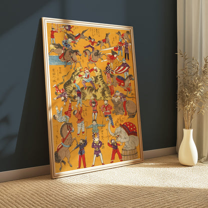Premium Poster of Stunning Vintage Circus Scene Illustration Posters