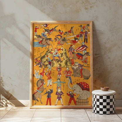 Premium Poster of Stunning Vintage Circus Scene Illustration Posters
