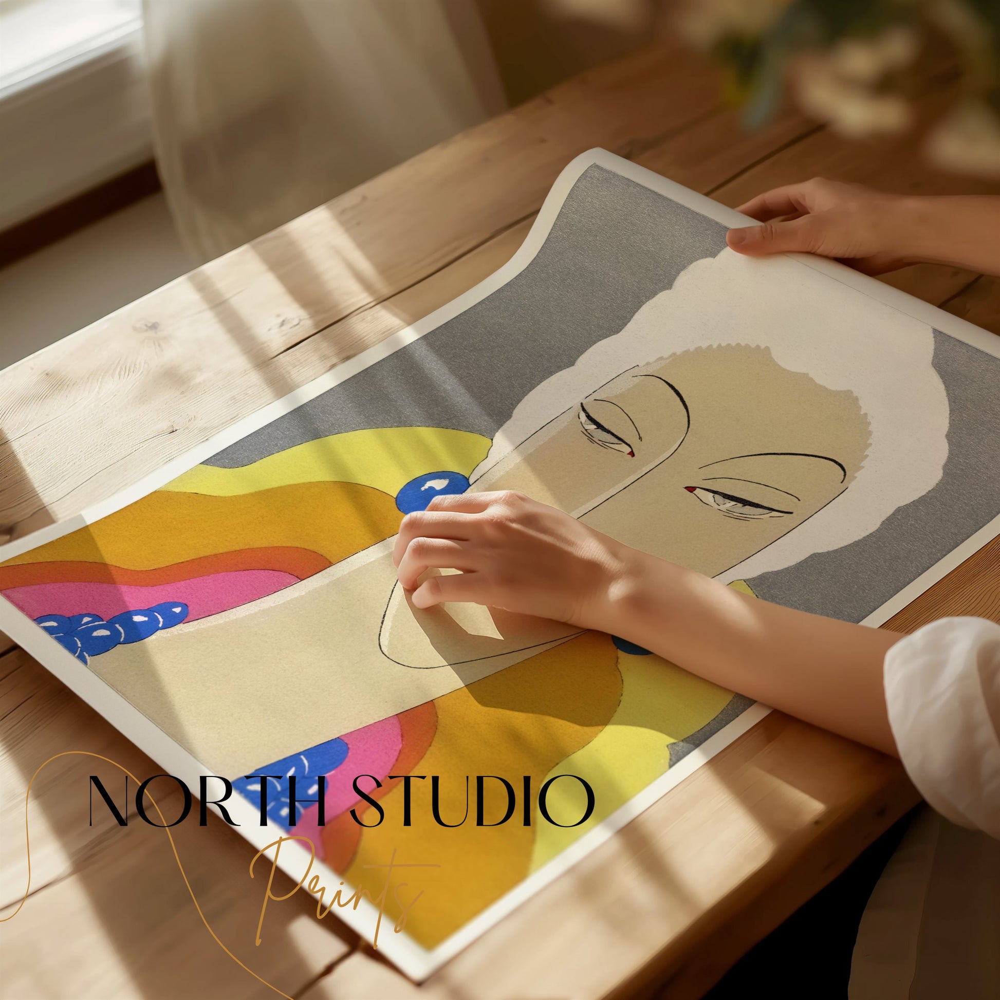Premium Poster of Stylish Art Deco Woman Portrait Wall Decor Posters