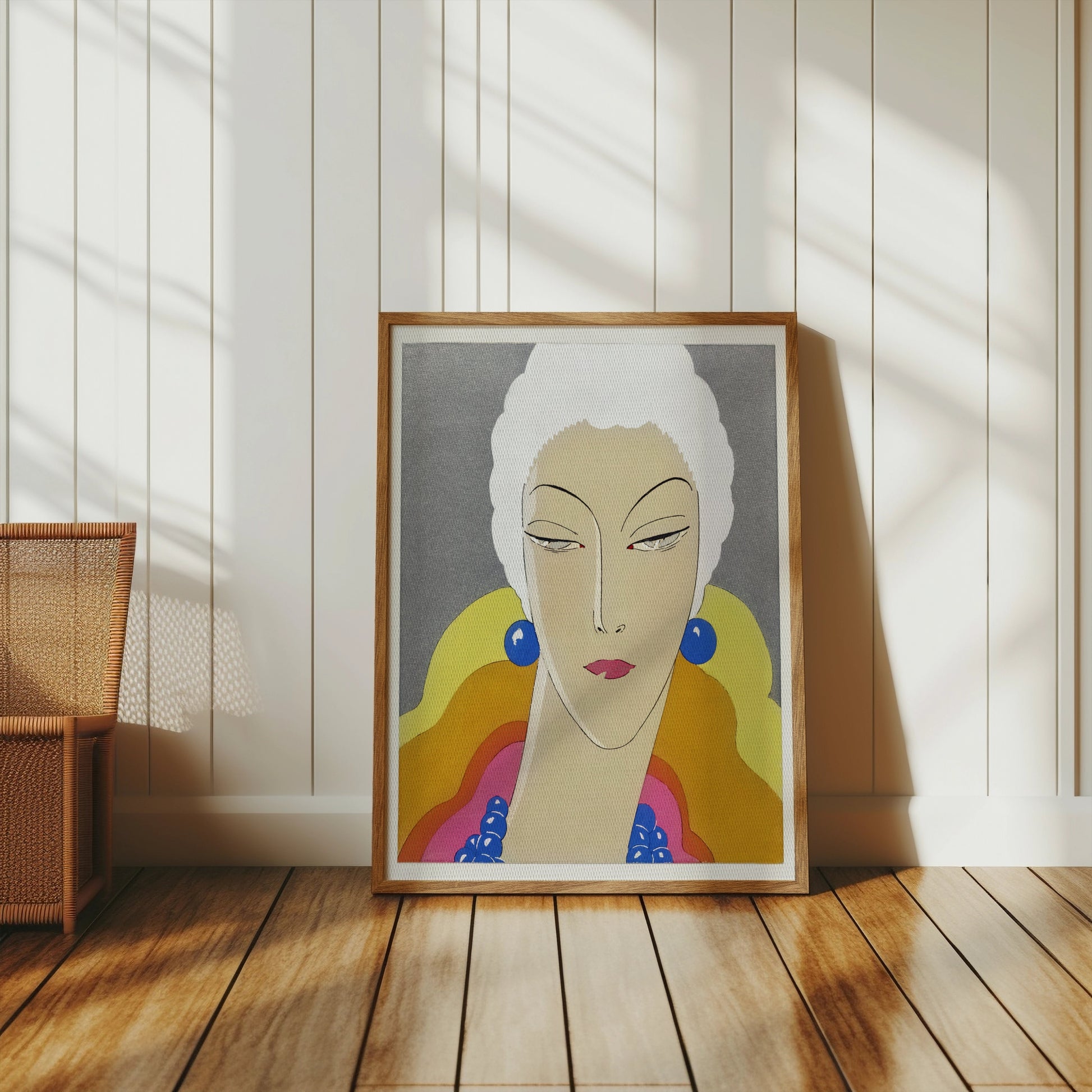 Premium Poster of Stylish Art Deco Woman Portrait Wall Decor Posters