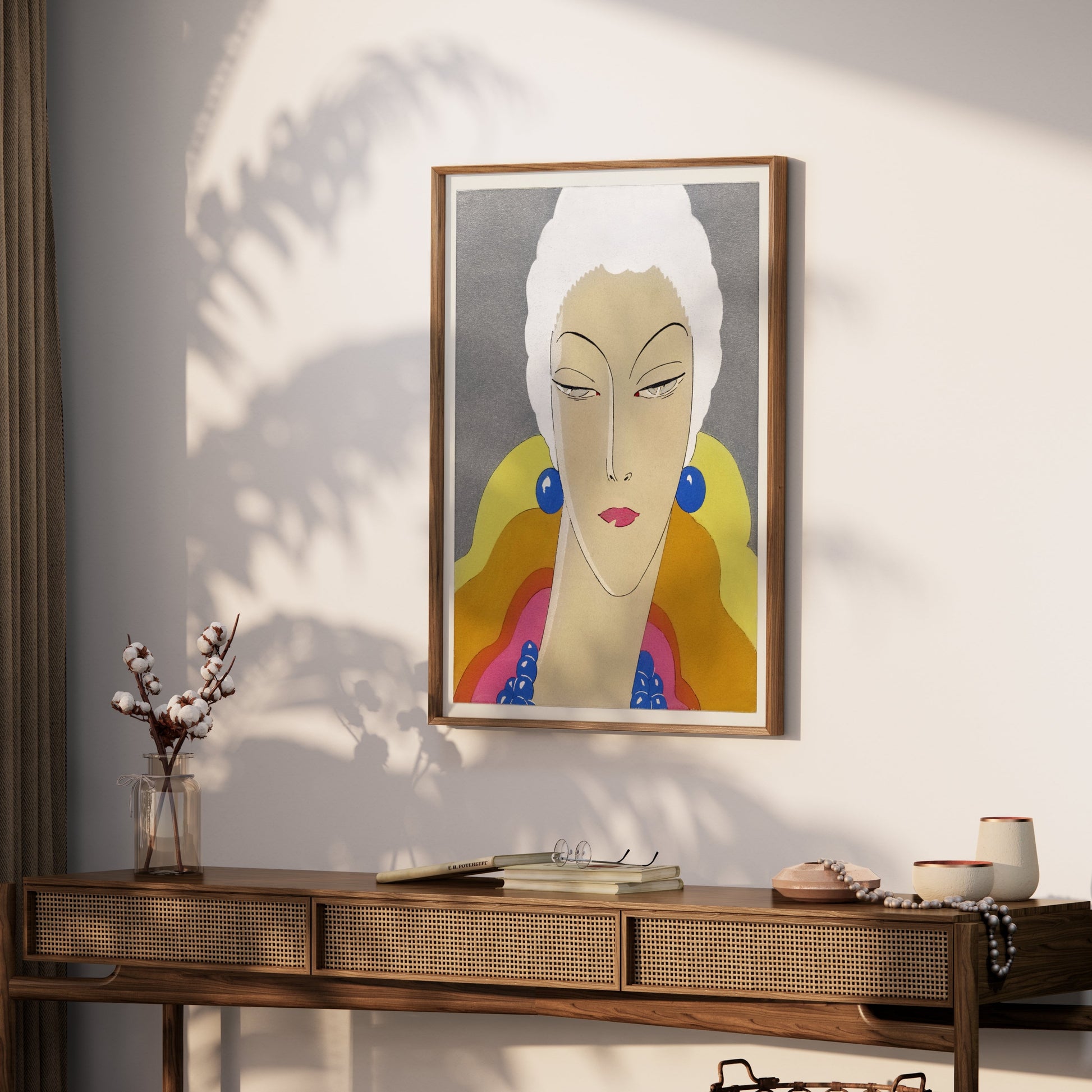 Premium Poster of Stylish Art Deco Woman Portrait Wall Decor Posters