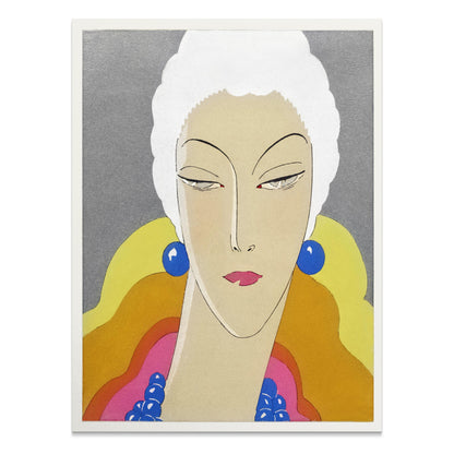 Premium Poster of Stylish Art Deco Woman Portrait Wall Decor Posters