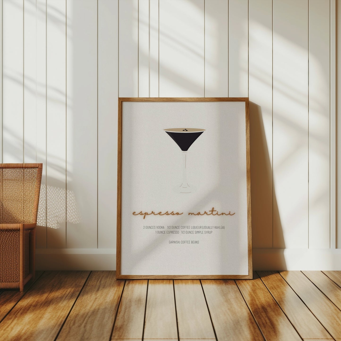 Premium Poster of Stylish Espresso Martini Recipe Art Posters