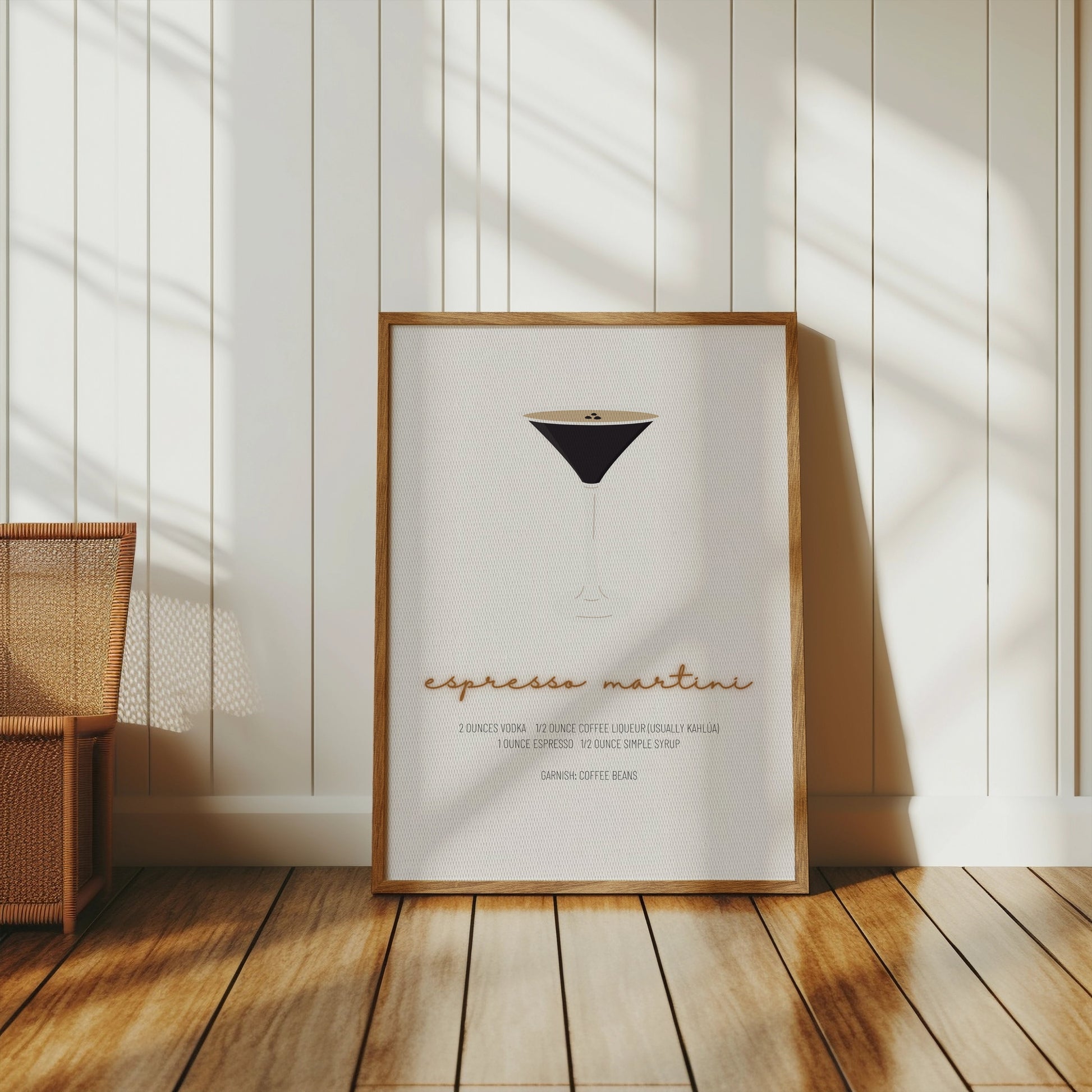 Premium Poster of Stylish Espresso Martini Recipe Art Posters
