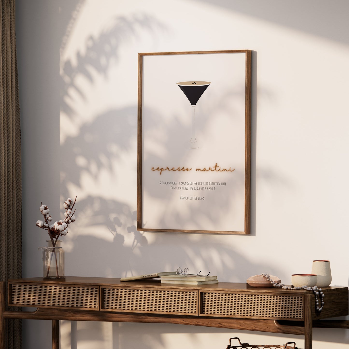 Premium Poster of Stylish Espresso Martini Recipe Art Posters