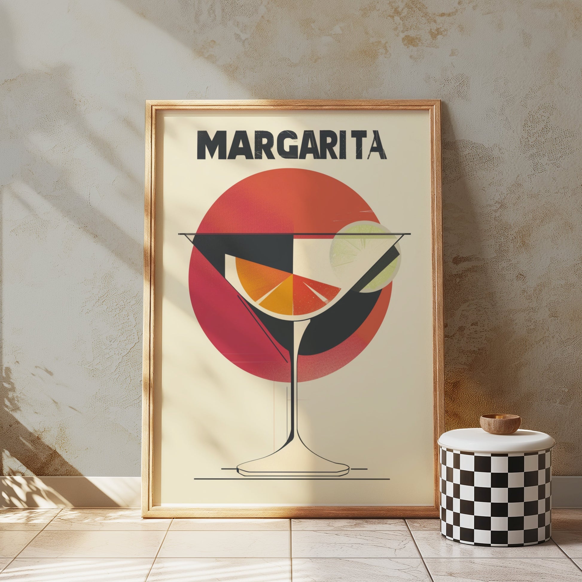 Premium Poster of Stylish Margarita Cocktail Art Print Posters