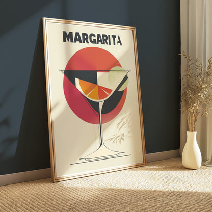 Premium Poster of Stylish Margarita Cocktail Art Print Posters