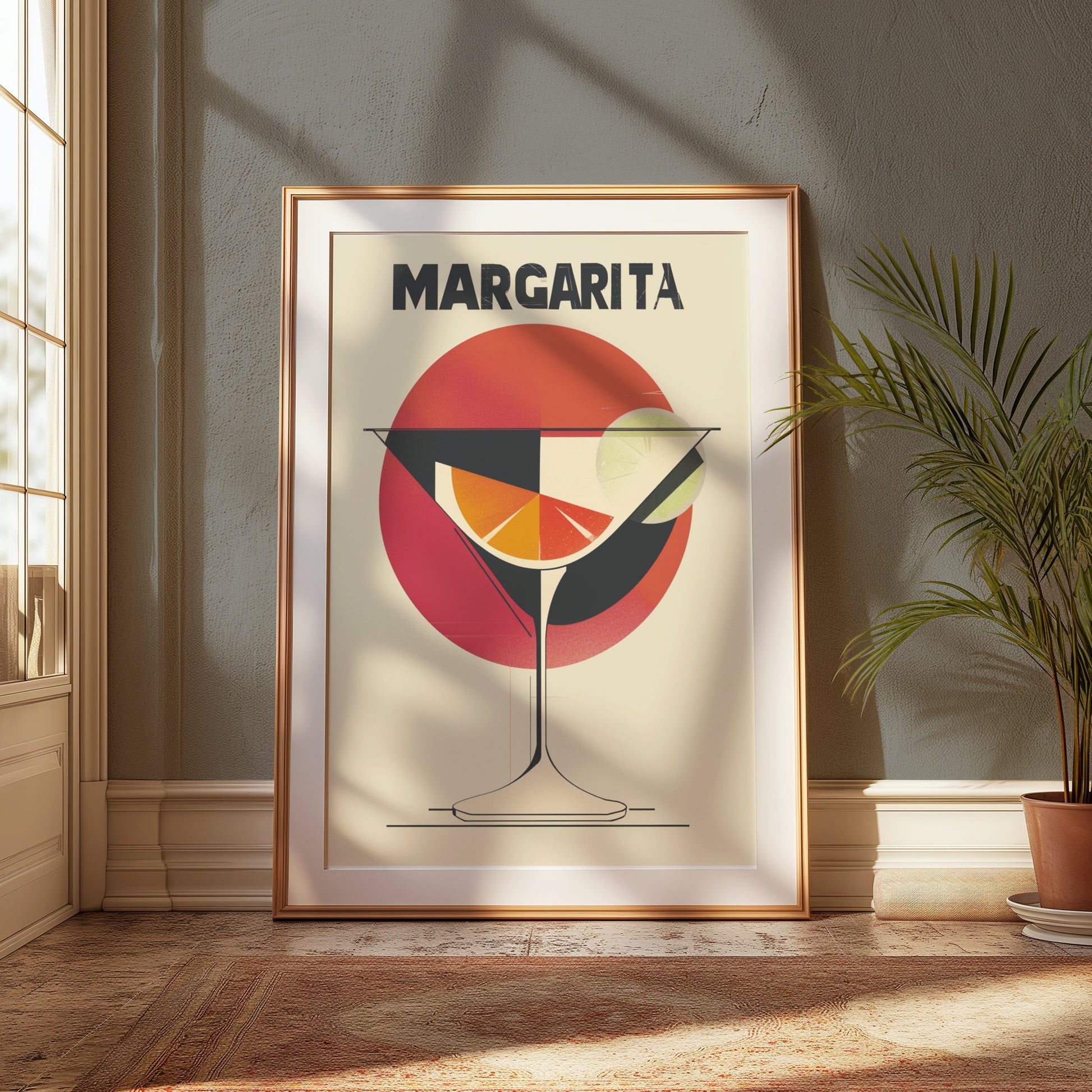 Premium Poster of Stylish Margarita Cocktail Art Print Posters