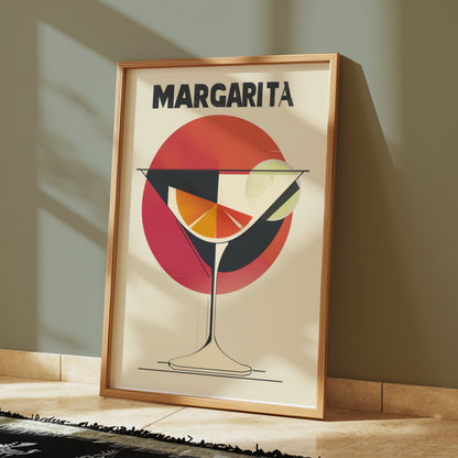 Premium Poster of Stylish Margarita Cocktail Art Print Posters