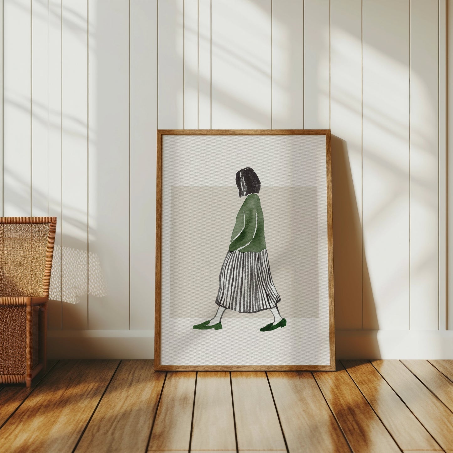 Premium Poster of Stylish Minimalist Woman Illustration Art Posters