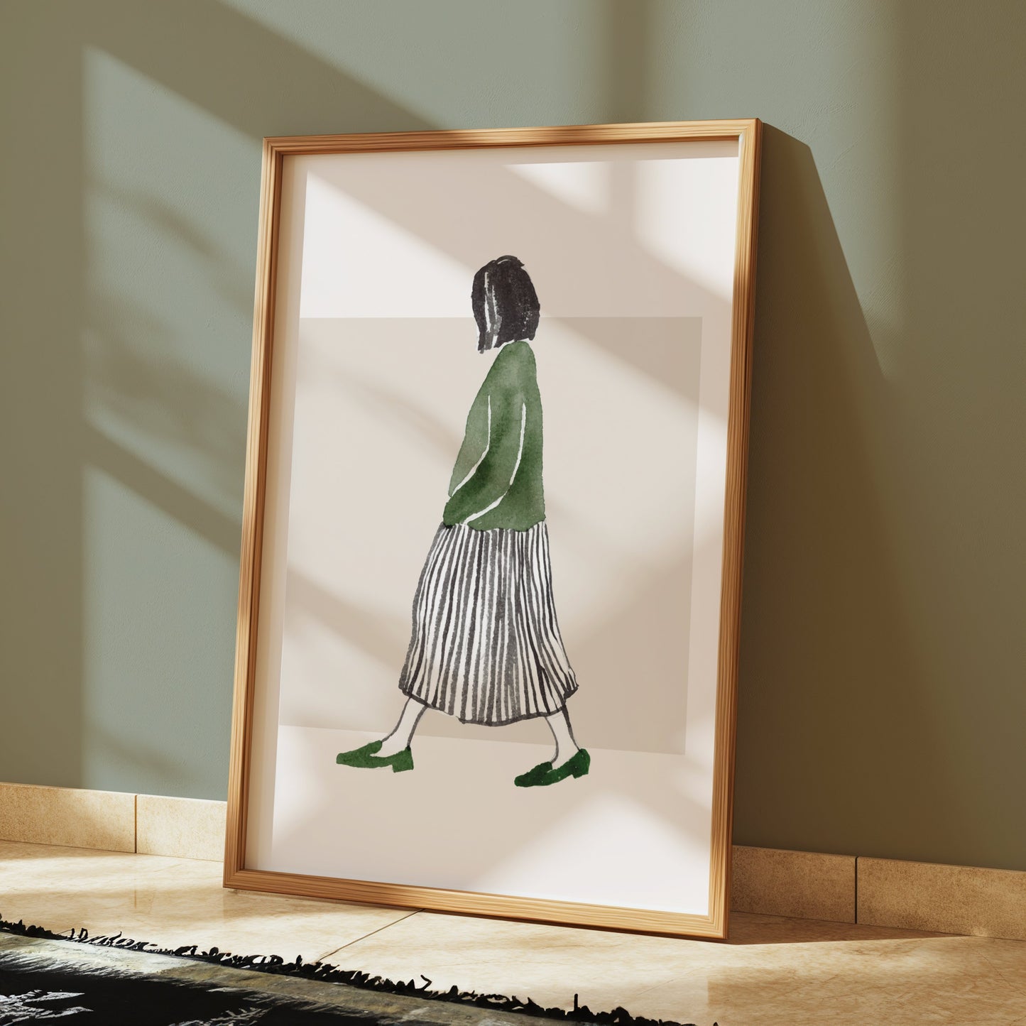 Premium Poster of Stylish Minimalist Woman Illustration Art Posters