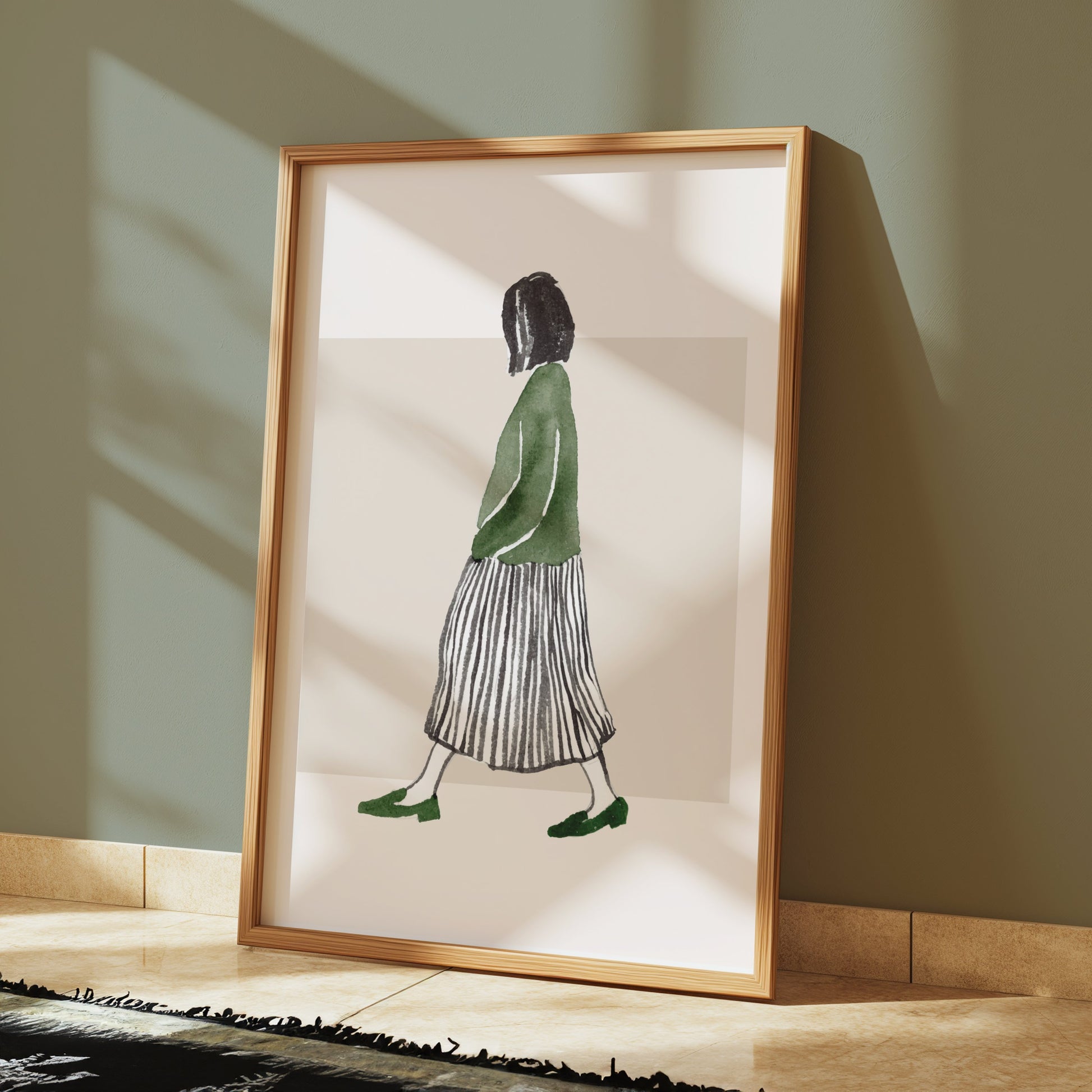 Premium Poster of Stylish Minimalist Woman Illustration Art Posters