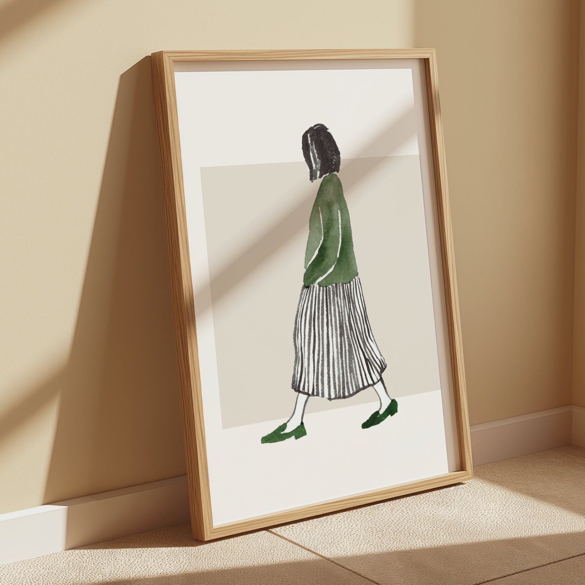 Premium Poster of Stylish Minimalist Woman Illustration Art Posters
