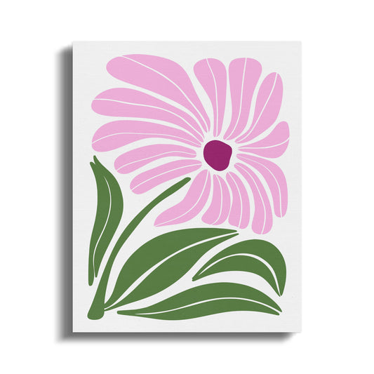 Premium Poster of Stylish Pink Floral Wall Art Ready to Hang Canvas Wraps