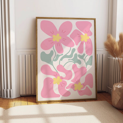 Premium Poster of Stylish Pink Flower Arrangement Art Posters