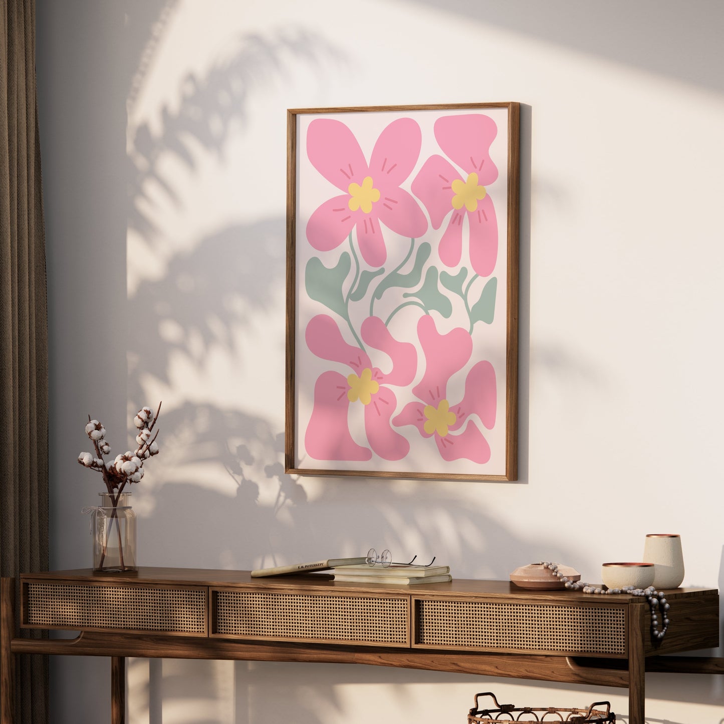 Premium Poster of Stylish Pink Flower Arrangement Art Posters