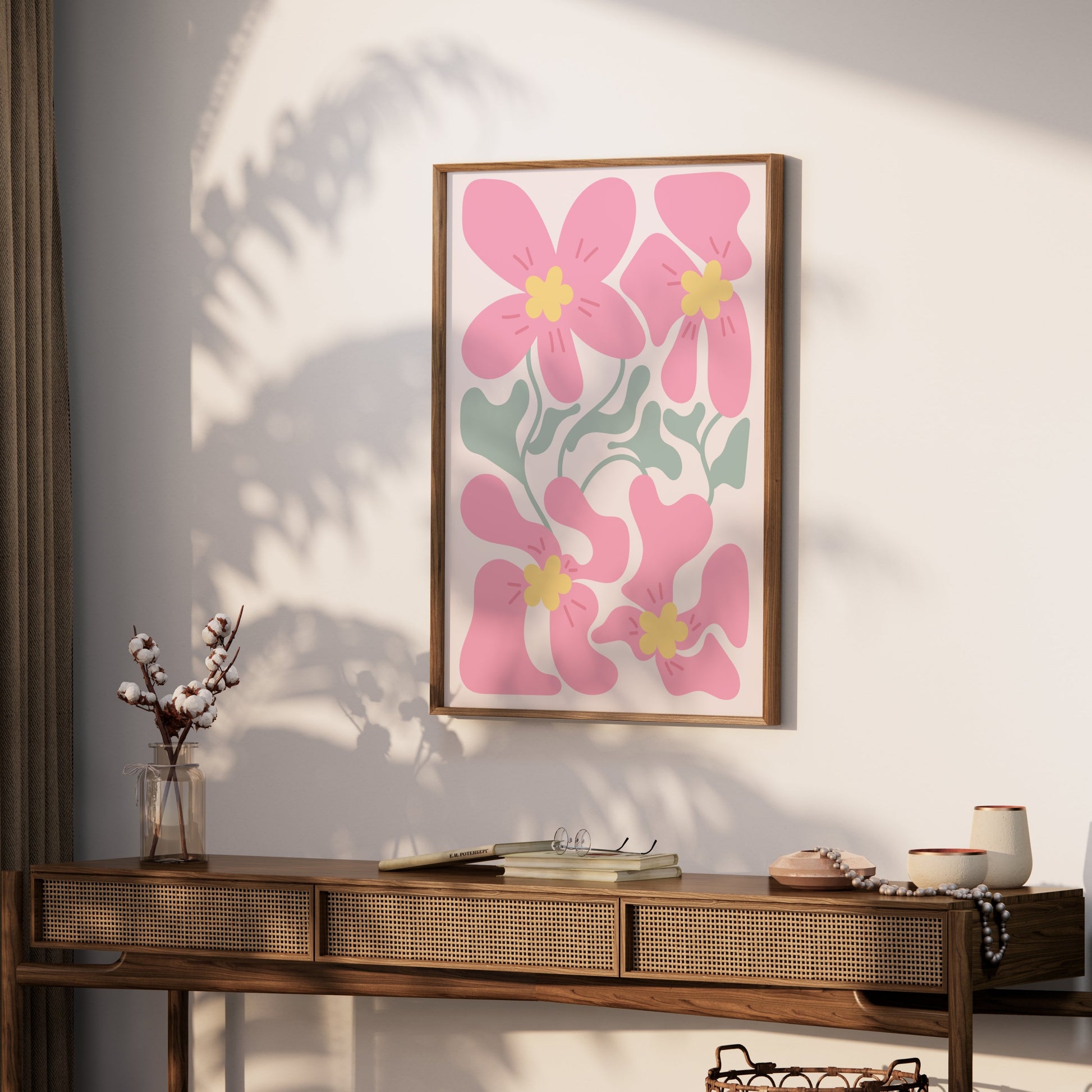 Premium Poster of Stylish Pink Flower Arrangement Art Posters