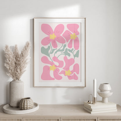 Premium Poster of Stylish Pink Flower Arrangement Art Posters