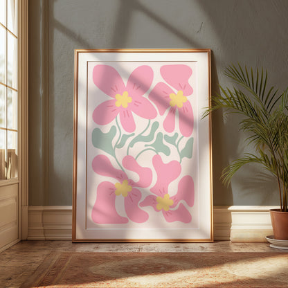 Premium Poster of Stylish Pink Flower Arrangement Art Posters