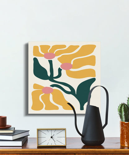 Premium Poster of Sunflower Abstract Print Floral Wall Art Canvas Wraps