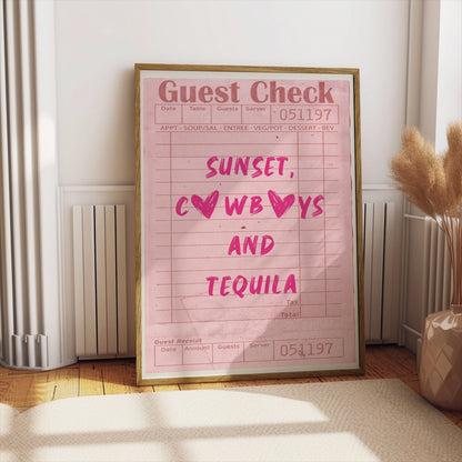 Premium Poster of Sunset Cowboys and Tequila Posters
