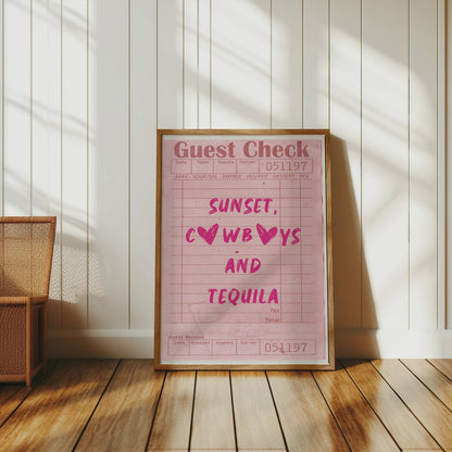 Premium Poster of Sunset Cowboys and Tequila Posters