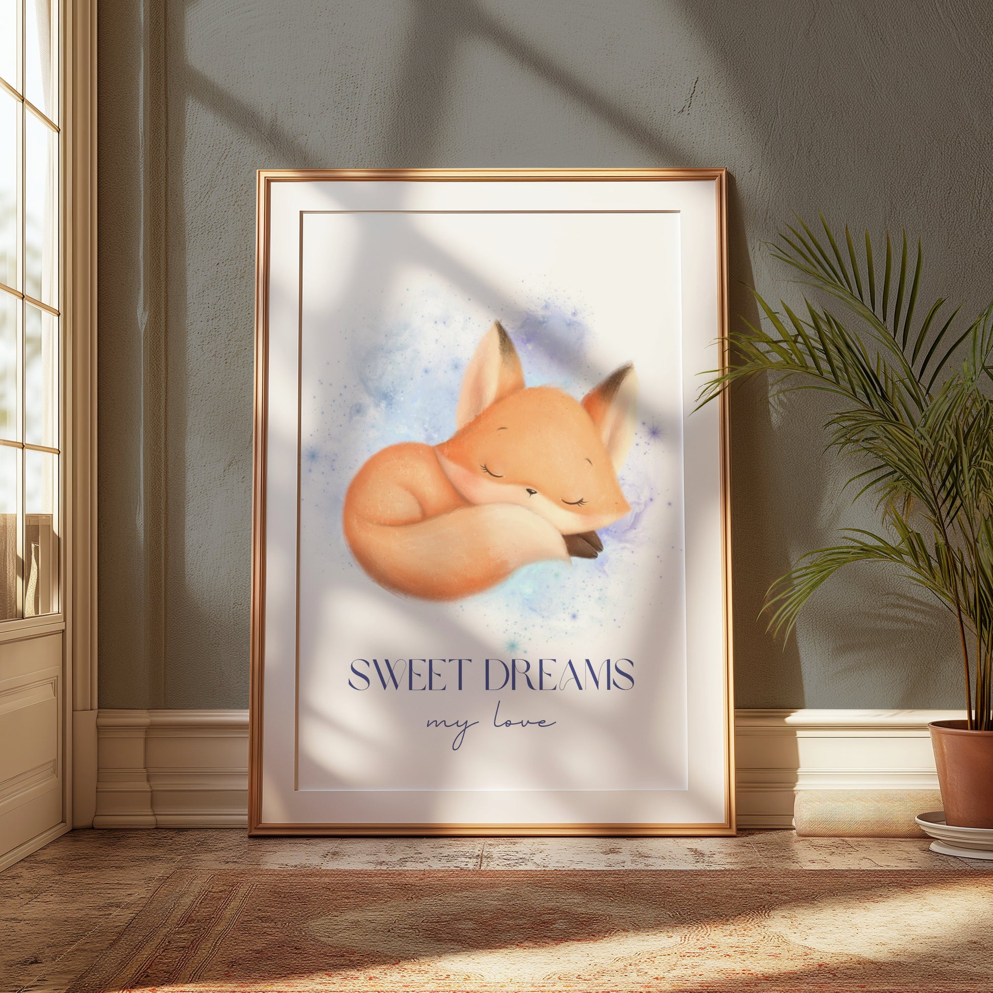 Premium Poster of Sweet Dreams My Love Sleeping Fox Posters