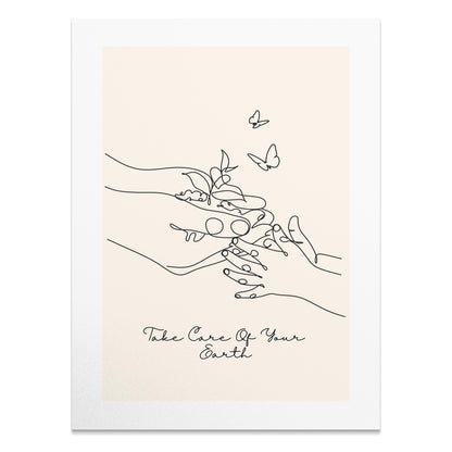 Premium Poster of Take Care Of Your Earth Inspirational Art Posters