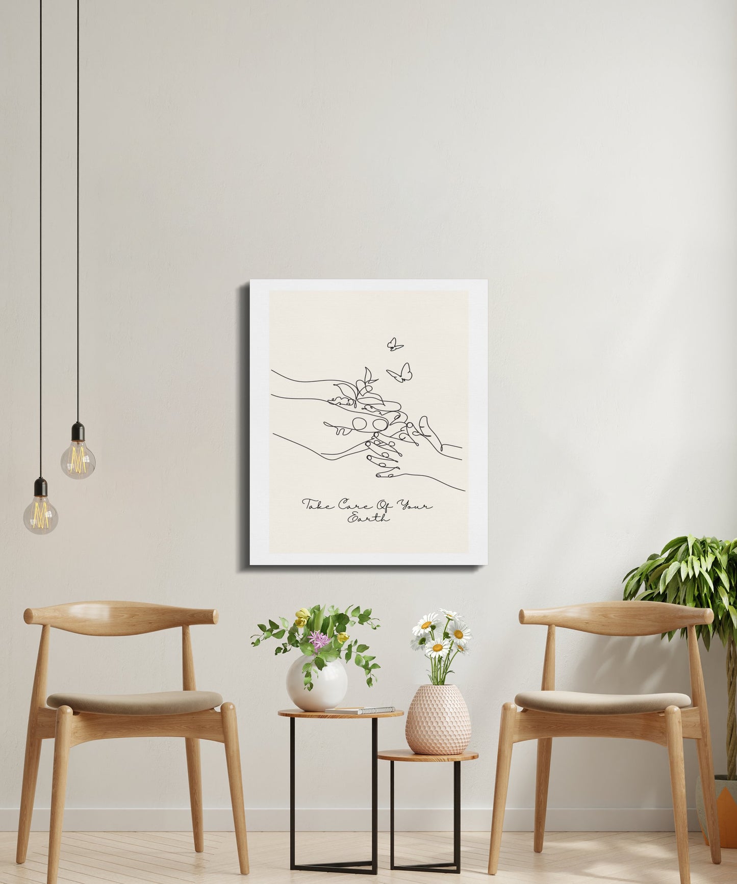 Premium Poster of Take Care Of Your Earth Nursery Art Canvas Wraps
