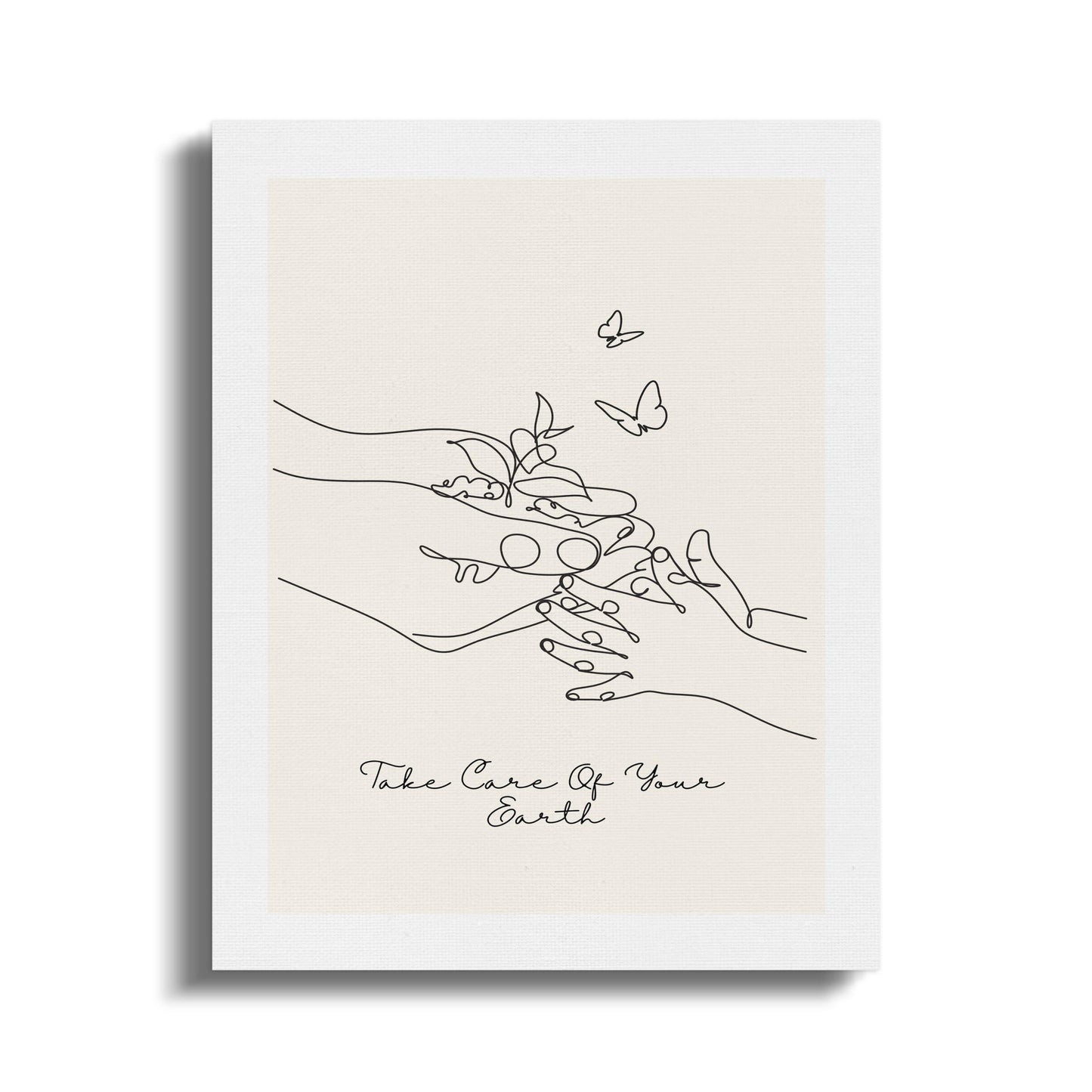 Premium Poster of Take Care Of Your Earth Nursery Art Canvas Wraps