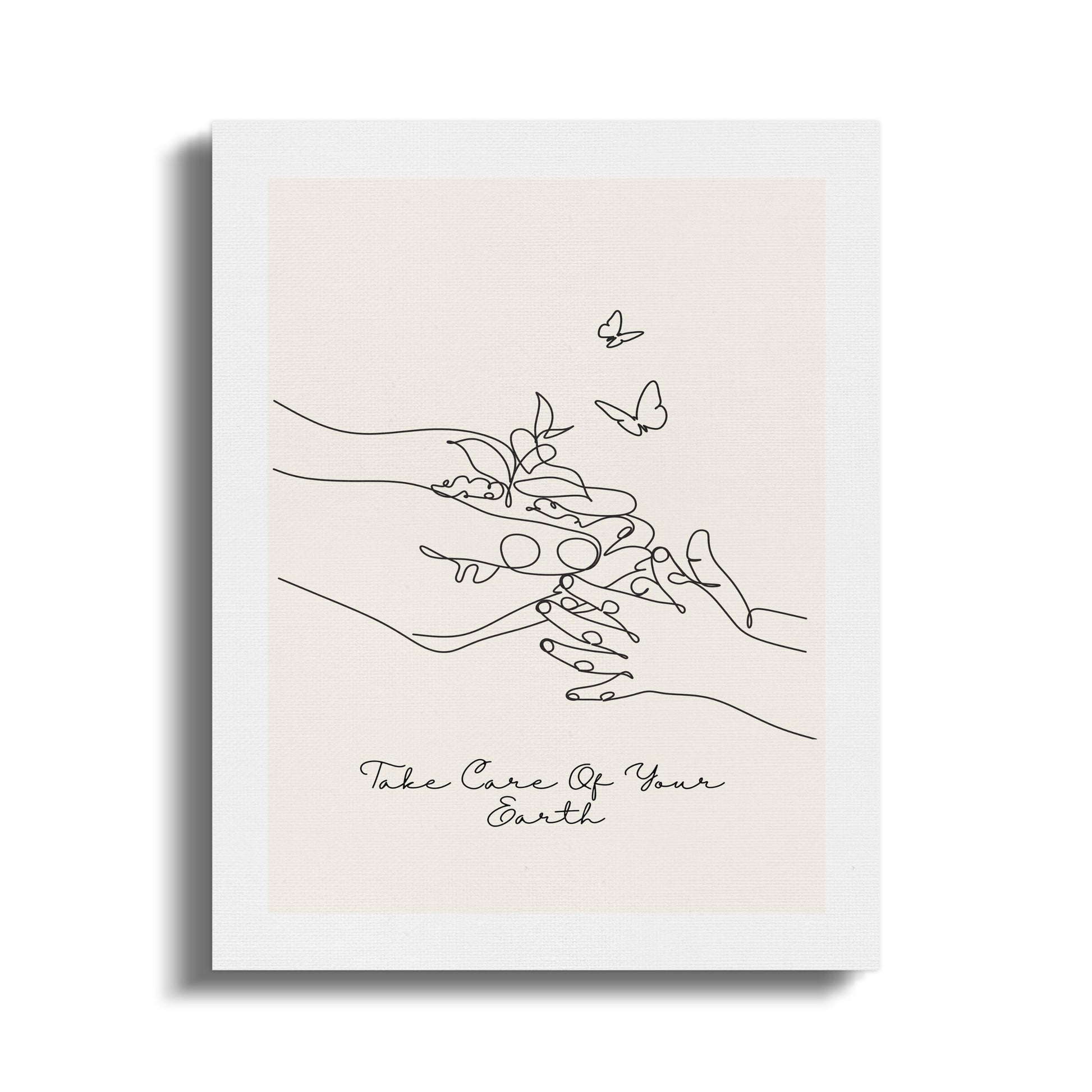 Premium Poster of Take Care Of Your Earth Nursery Art Canvas Wraps