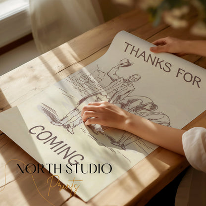 Premium Poster of Thanks For Coming Gentlemen Illustration Posters