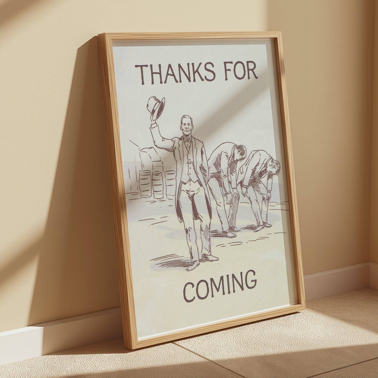 Premium Poster of Thanks For Coming Gentlemen Illustration Posters