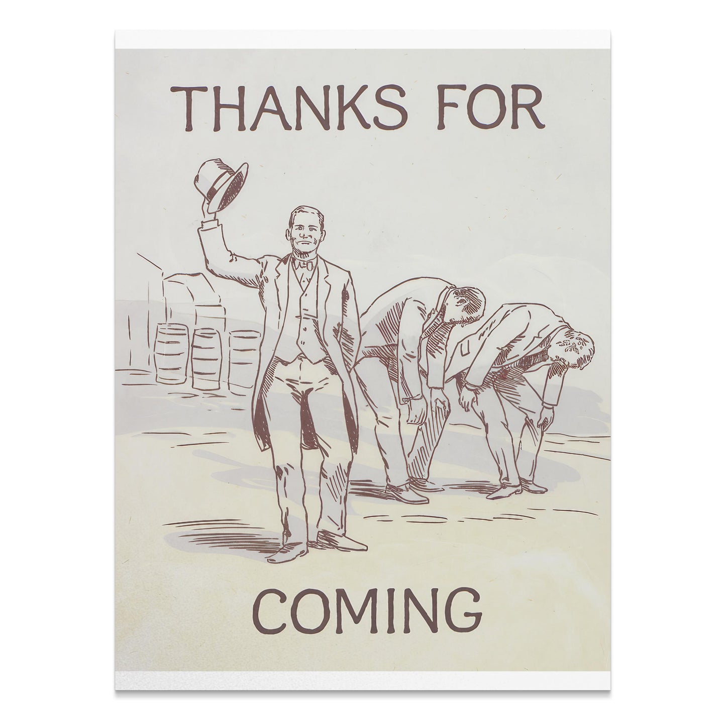 Premium Poster of Thanks For Coming Gentlemen Illustration Posters